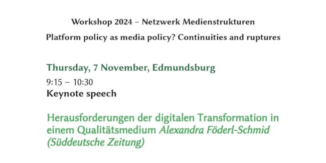 Workshop Grundrede Medienstrukturen